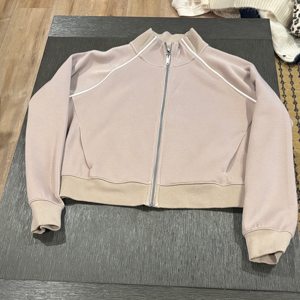 Spanx air Essentials Pique Full Zip Track Jacket Size Medium
